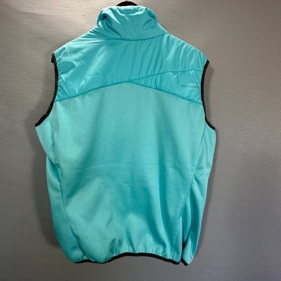 Spyder Vest Womens XL Blue Full Zip Chris Davenport Nylon Shell Puffer Jacket - Picture 10 of 13
